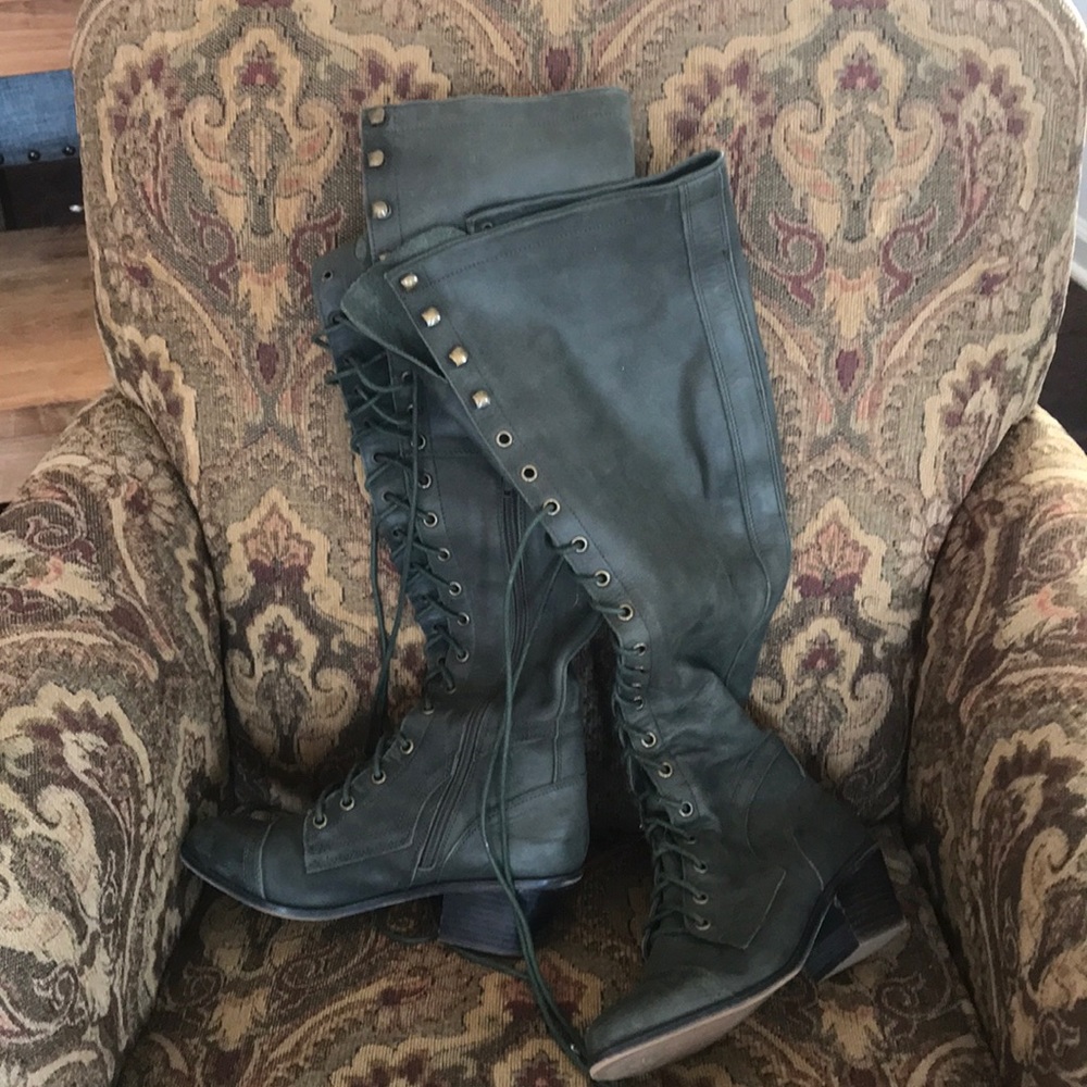 Free people x Jeffrey Campbell Lace up boots